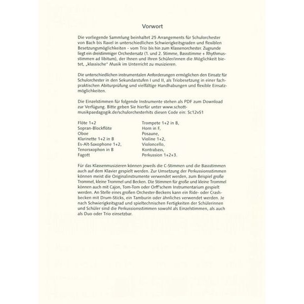 Schott Schulorchester-Hits 1