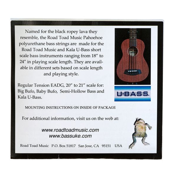 Kala Road Toad Music U-Bass Set