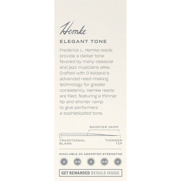 DAddario Woodwinds Hemke Tenor Sax 3.5