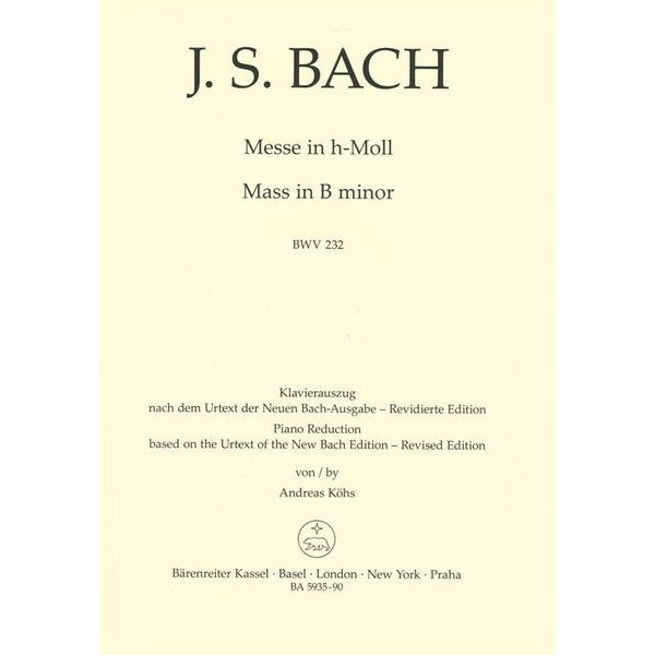 Brenreiter Bach Messe h-Moll