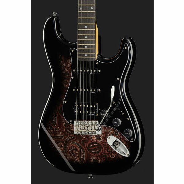Harley Benton ST-70 Black Paisley Bundle