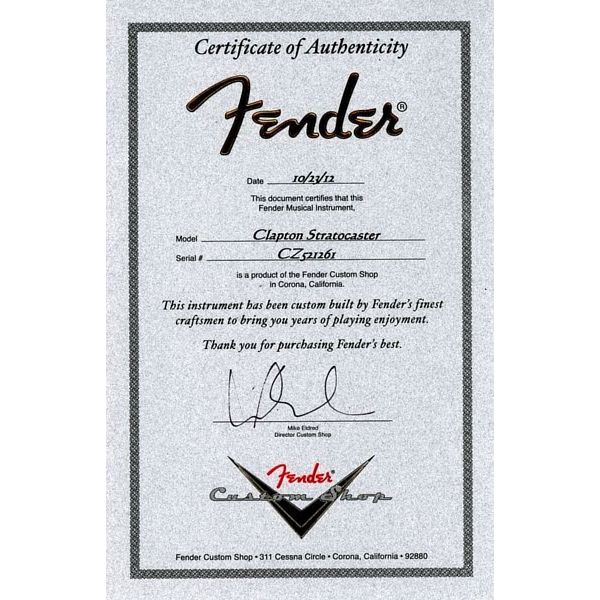 Fender Clapton Strat Custom Shop MB