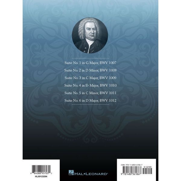 Hal Leonard Bach Cello Suites Bass Guitar