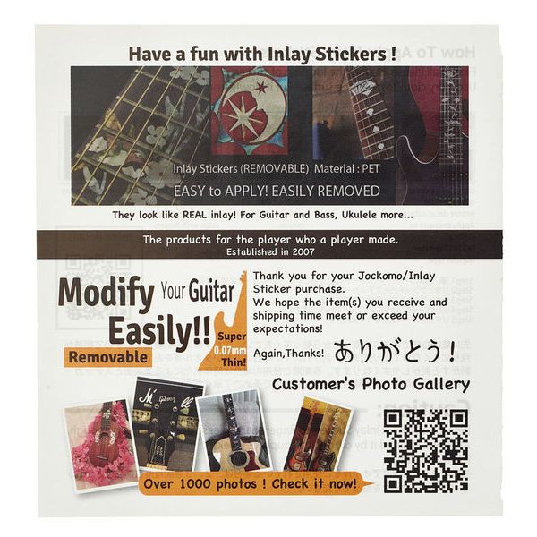 Jockomo Skull Fret Markers Sticker BP