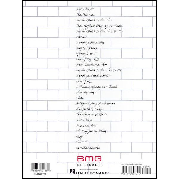 Hal Leonard Pink Floyd: The Wall Guitar