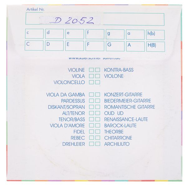 Kürschner Arch Lute 5th Course c'