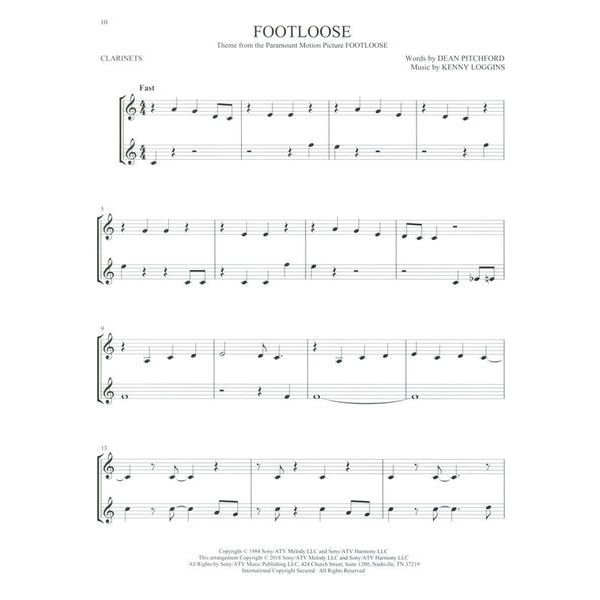 Hal Leonard Movie Songs For Two Clarinets