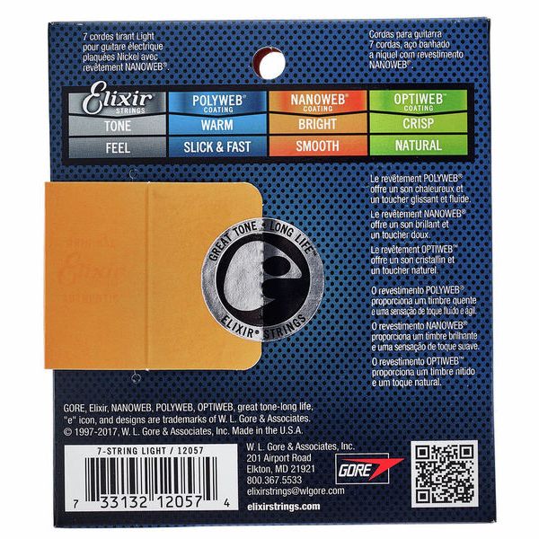 Elixir Nanoweb 12057 Light 7 String