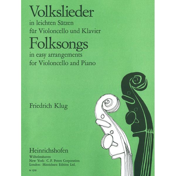 Heinrichshofen Verlag Volkslieder Cello