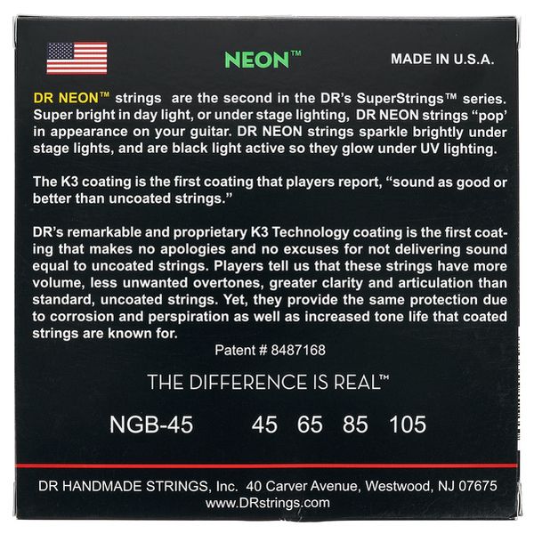 DR Strings Neon Green NGB-45