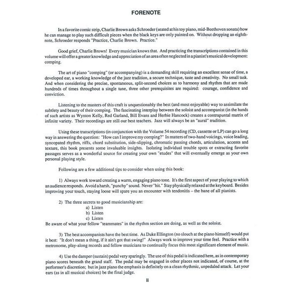 Jamey Aebersold Jazz Piano Voicings Vol.54