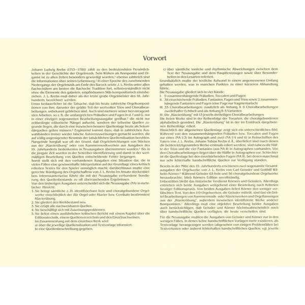 Breitkopf & Hrtel Krebs Orgelwerke I