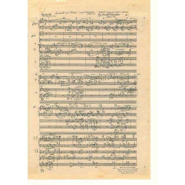 Henle Verlag Schönberg Klavierkonzert op. 4