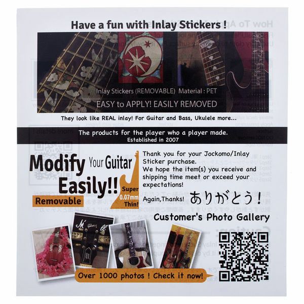 Jockomo 1/4" Dot Fret Markers WT