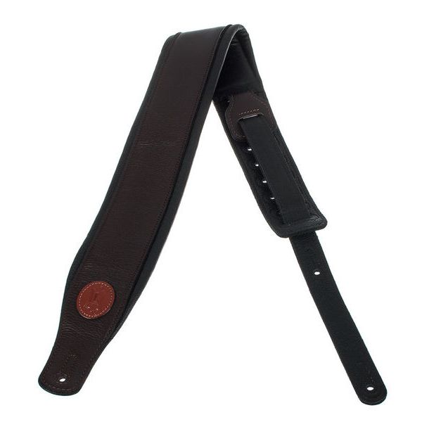 Levys Pad. Garm. Leather Strap 3"DBR