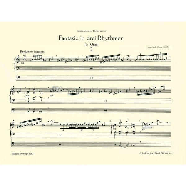 Breitkopf & Hrtel Kluge Fantasie in 3 Rhythmen