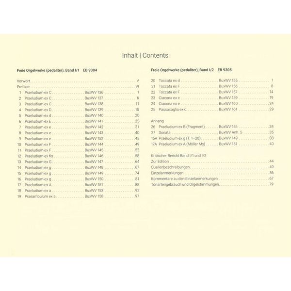 Breitkopf & Hrtel Buxtehude Orgelwerke Set 1