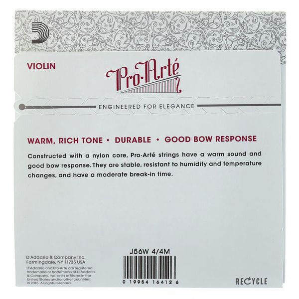 Daddario J56W 4/4M Pro Arte Violin Str.