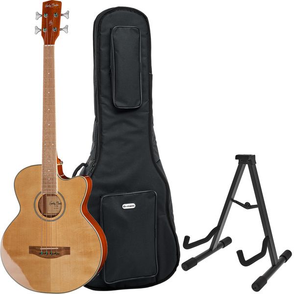 Harley Benton B-30NT Acoustic Bass Bundle