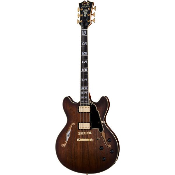 DAngelico Deluxe DC Satin Brown Burst