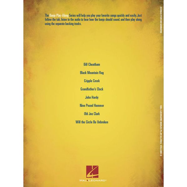 Hal Leonard Banjo Play-Along Songs Beginne