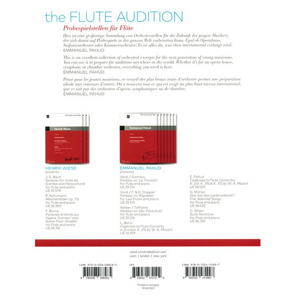Universal Edition The Flute Audition