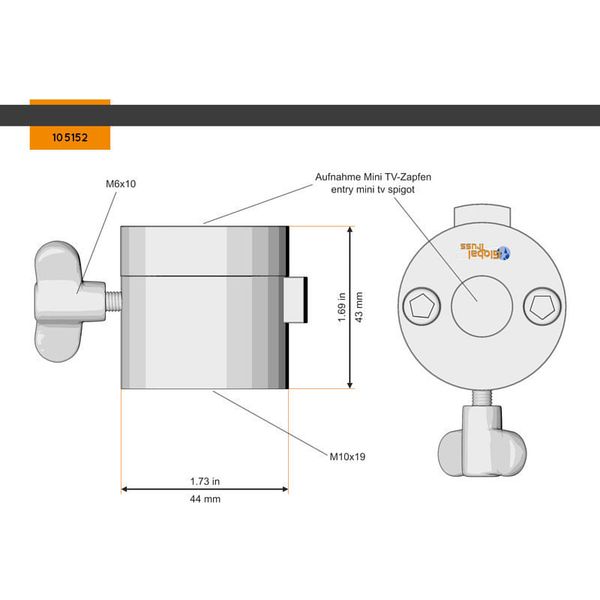 Global Truss Quick Snap Mini 16 mm black