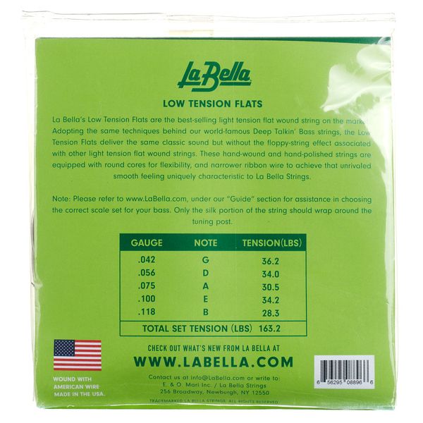 La Bella LTF-5A Bass LowTension Flats L