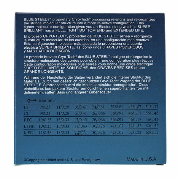 Dean Markley 2554A Blue Steel 7 Electric CL