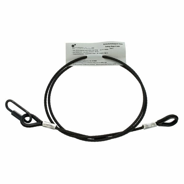 Stairville Safety Set 120cm/4mm Bk 10pcs