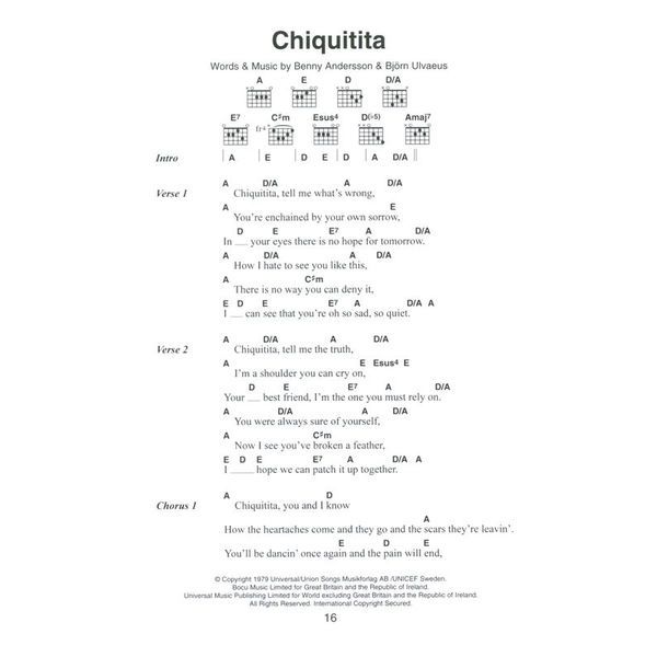 Wise Publications Little Black Book Abba