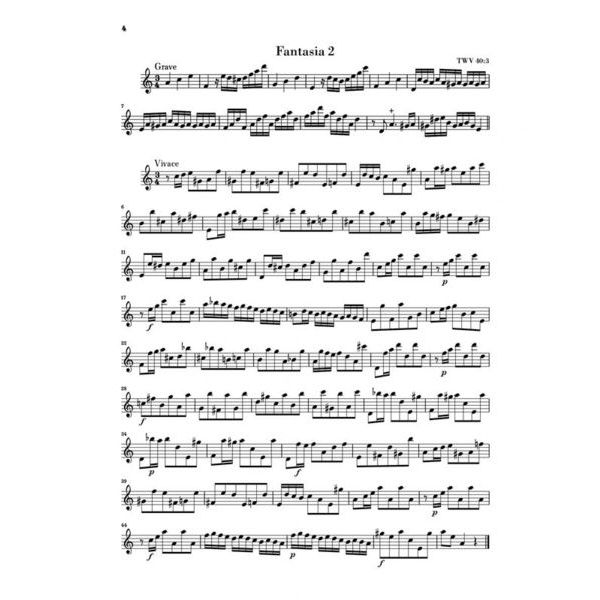 Henle Verlag Telemann Zwölf Fantasien Flöte