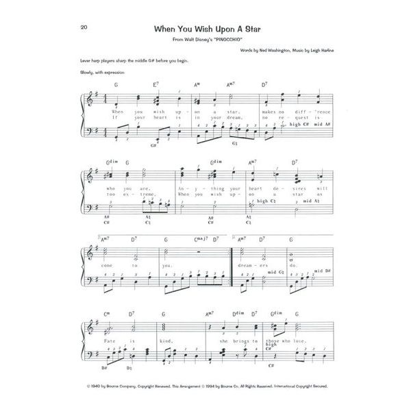 Hal Leonard 76 Disney Songs For The Harp