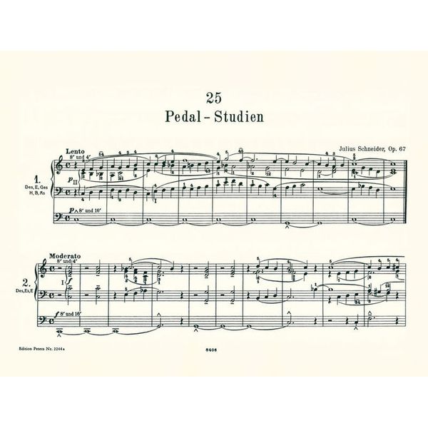 Edition Peters Pedalstudien for Orgel 1