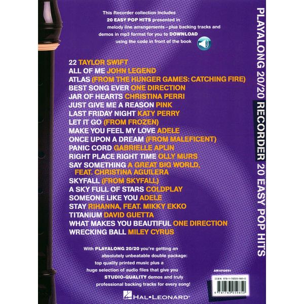 Wise Publications Playalong 20/20 Recorder