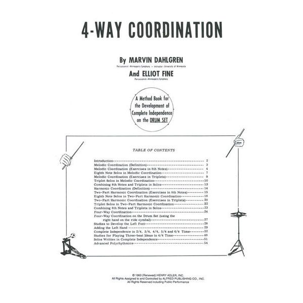 Alfred Music Publishing 4-Way Coordination