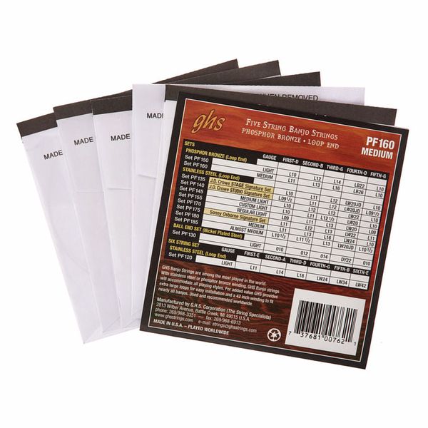 GHS PF160 5-String Banjo Set