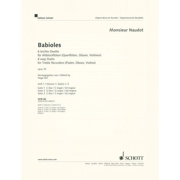 Schott Naudot Babioles op.10