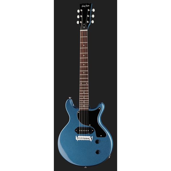 Harley Benton DC-Junior Pelham Blue Bundle