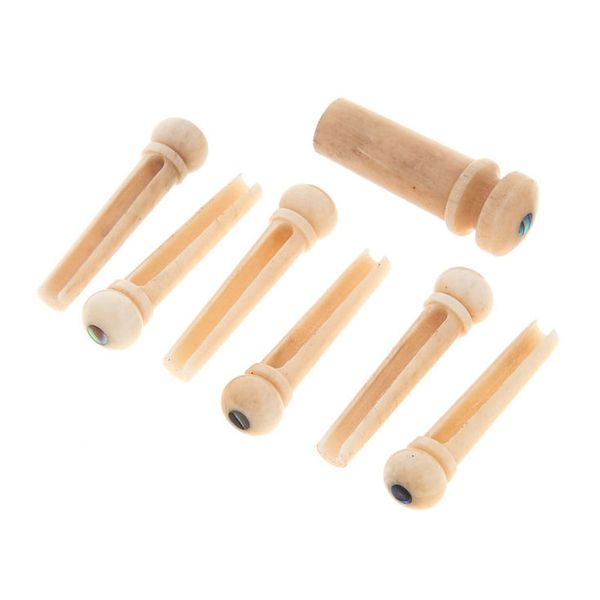 Harley Benton PartsBridgepin Set Bone Ab Eye