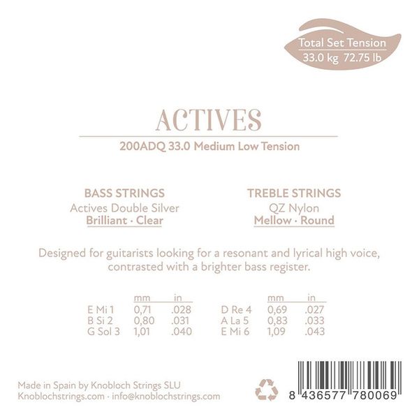 Knobloch Strings Double Silver Nylon 200ADQ