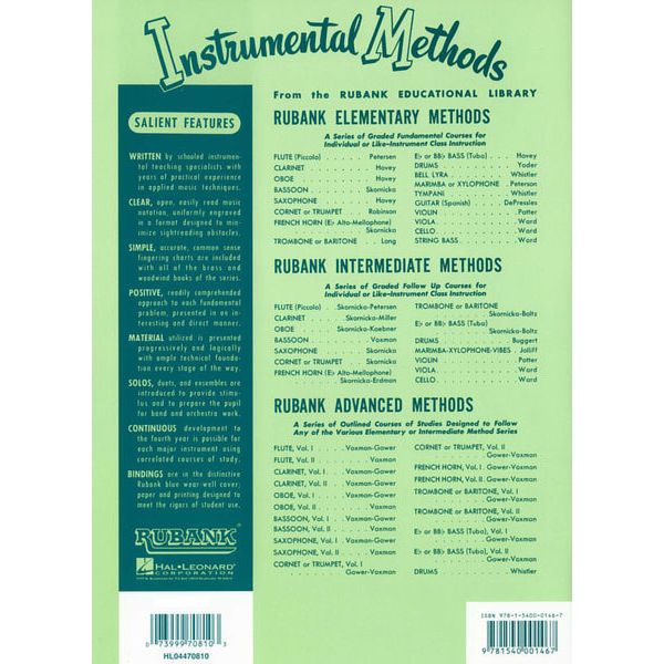 Rubank Publications Vandercook EtudesTrumpet