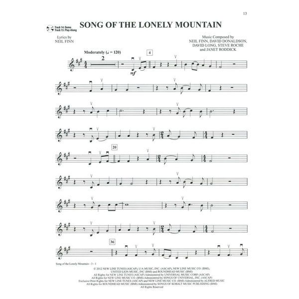 Alfred Music Publishing Hobbit Trilogy Violin