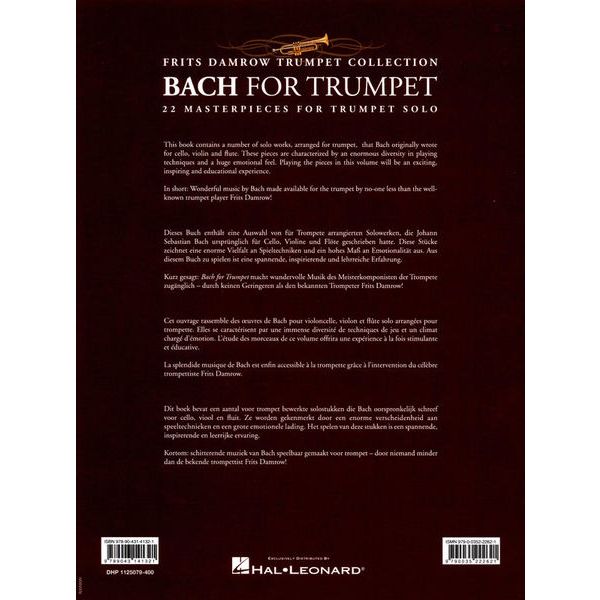 De Haske Bach For Trumpet