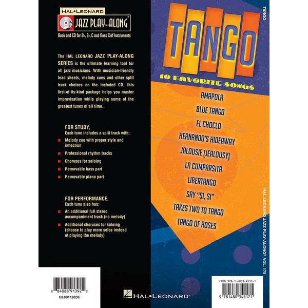 Hal Leonard Jazz Play-Along Tango