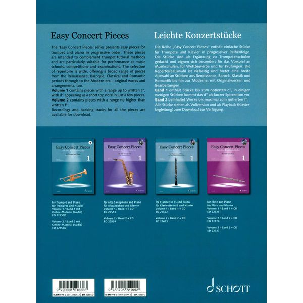 Schott Easy Concert Pieces Trumpet 1