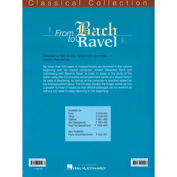 Fentone Music From Bach To Ravel T-Sax