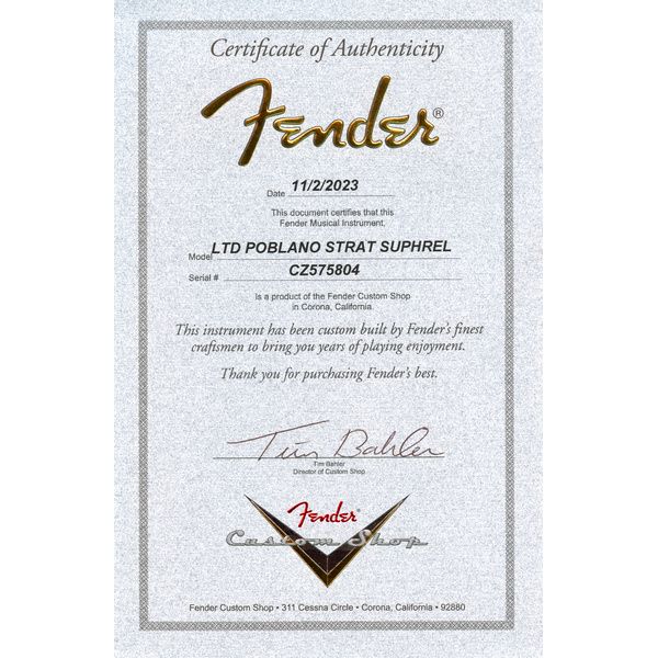 Fender Poblano Strat SHR AB