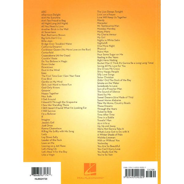 Hal Leonard 101 Popular Songs Violin