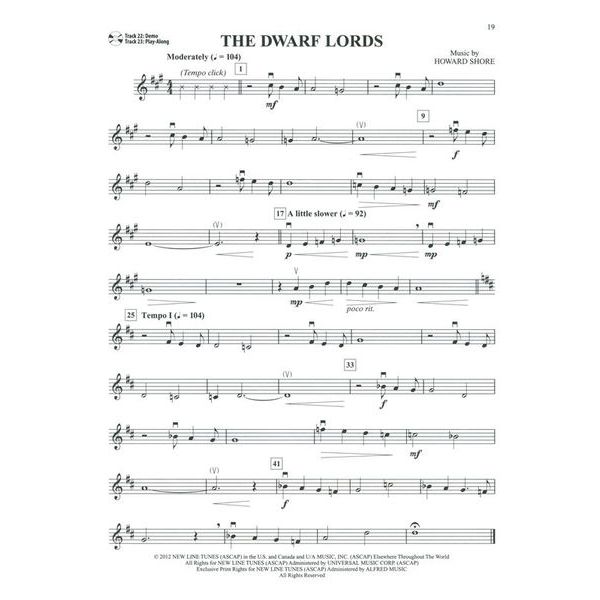 Alfred Music Publishing Hobbit Trilogy Violin